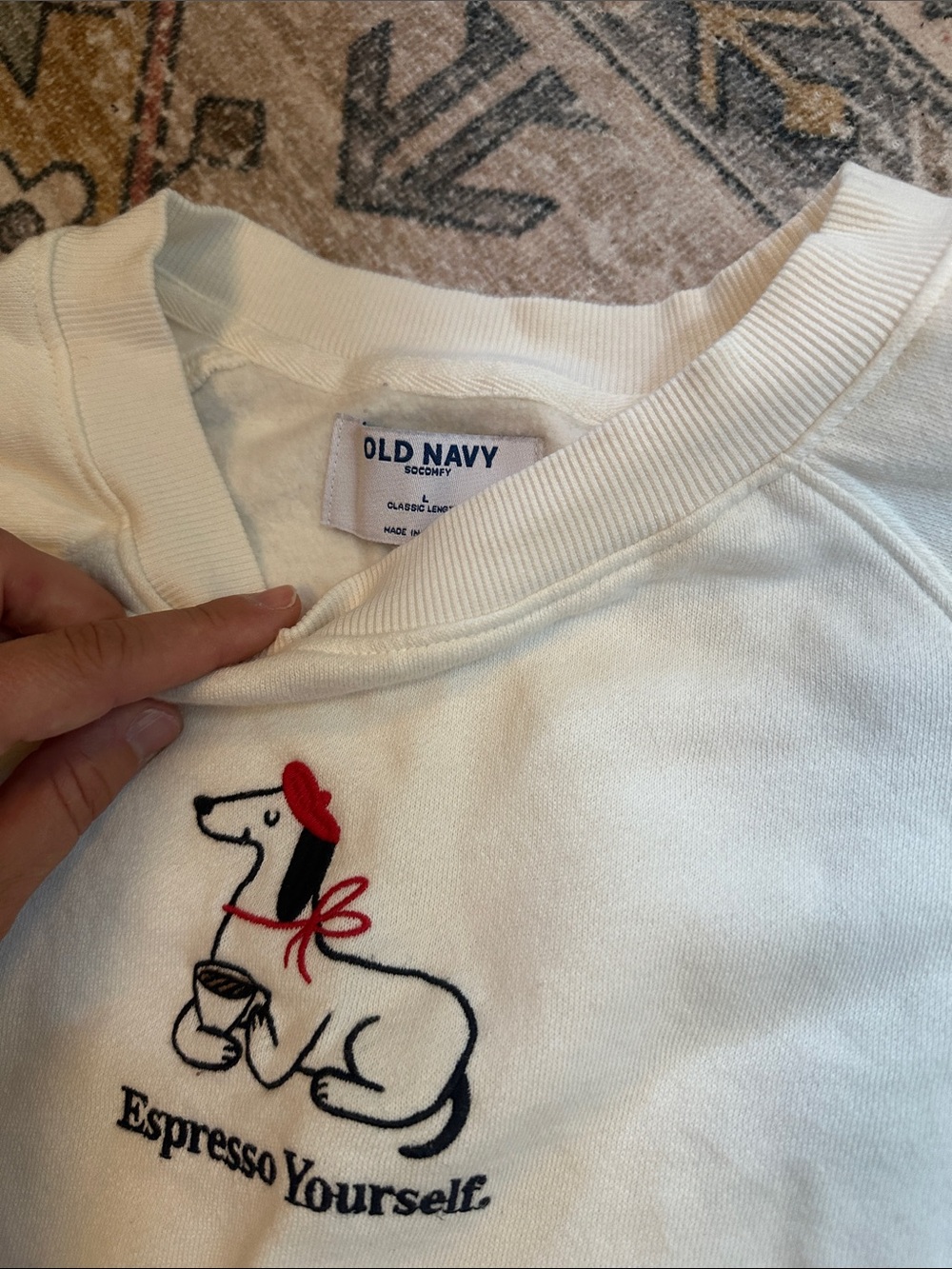 Old Navy Espresso Yourself sweatshirt
